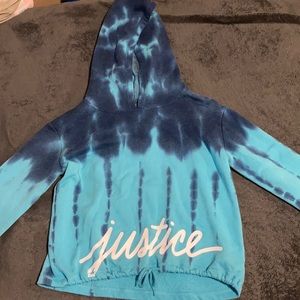 I am selling this ombré tie dye hoodie from justice. It is very soft and cozy.